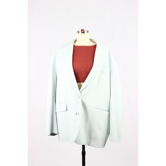 Aritzia BABATON ATELIER Vogue Cruise Blue Single Oversized Blazer Jacket, Size 3 - Picture 1 of 16